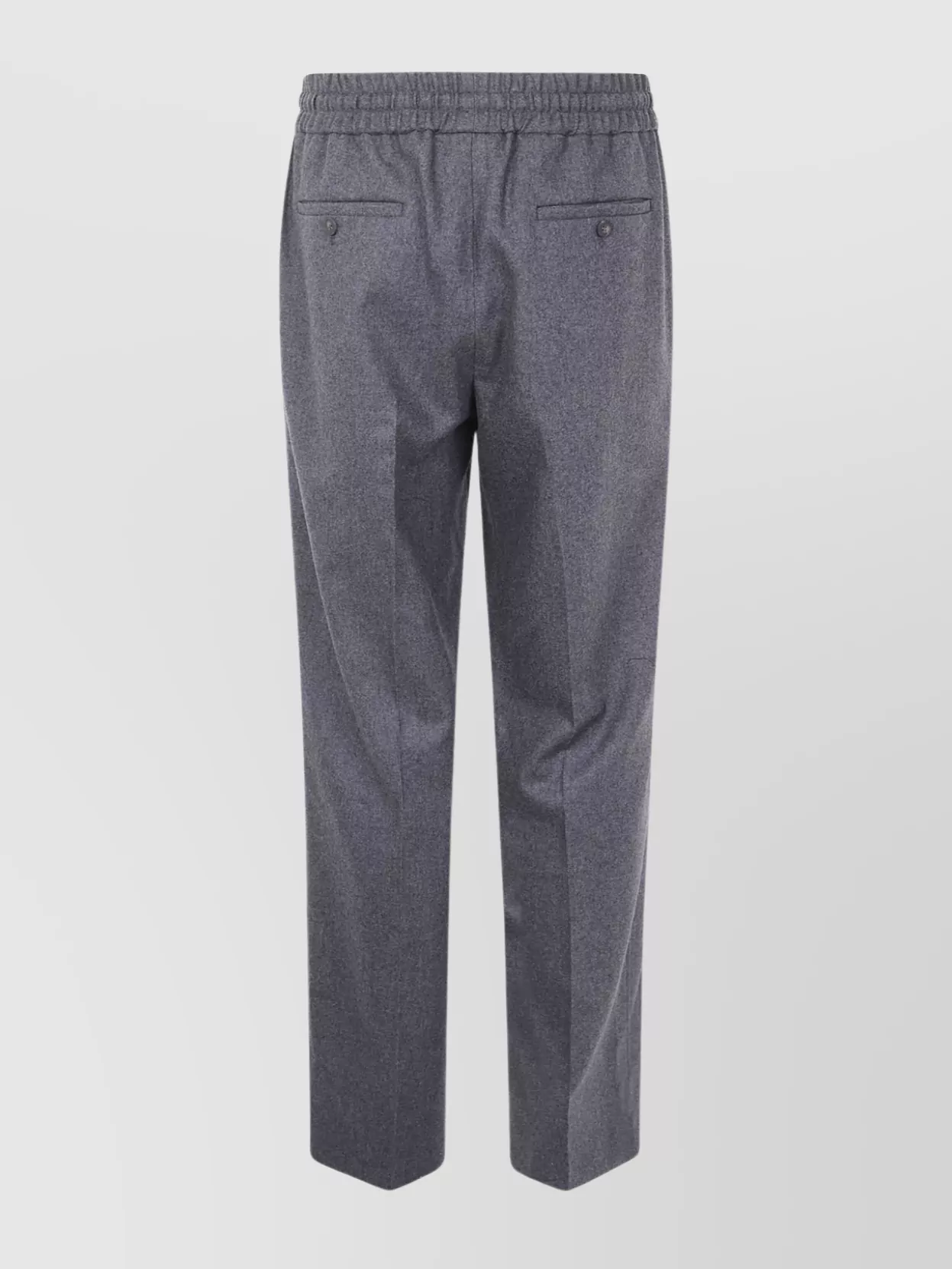 Drôle De Monsieur Flannel Elasticated Straight Leg Trousers In Green