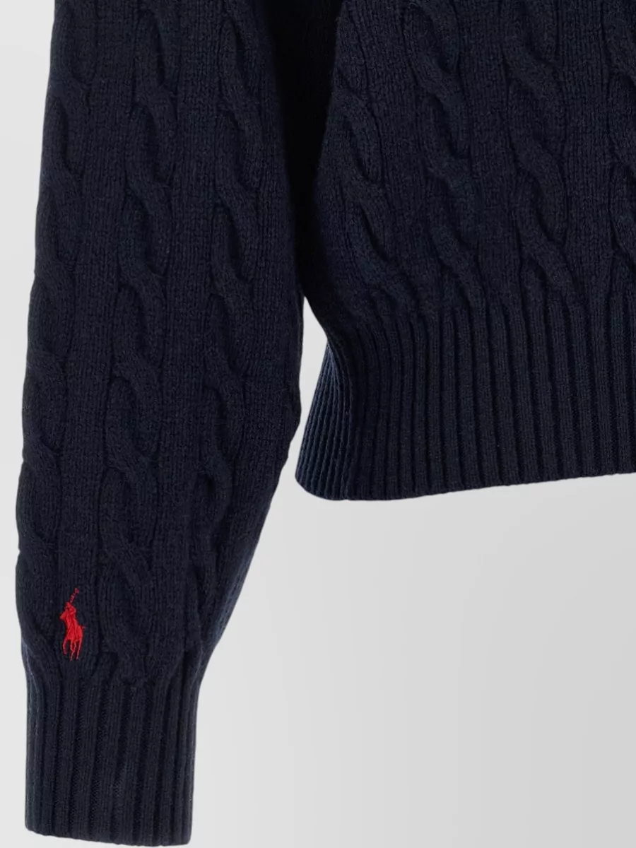 Polo Ralph Lauren Cashmere Wool Braided Cardigan