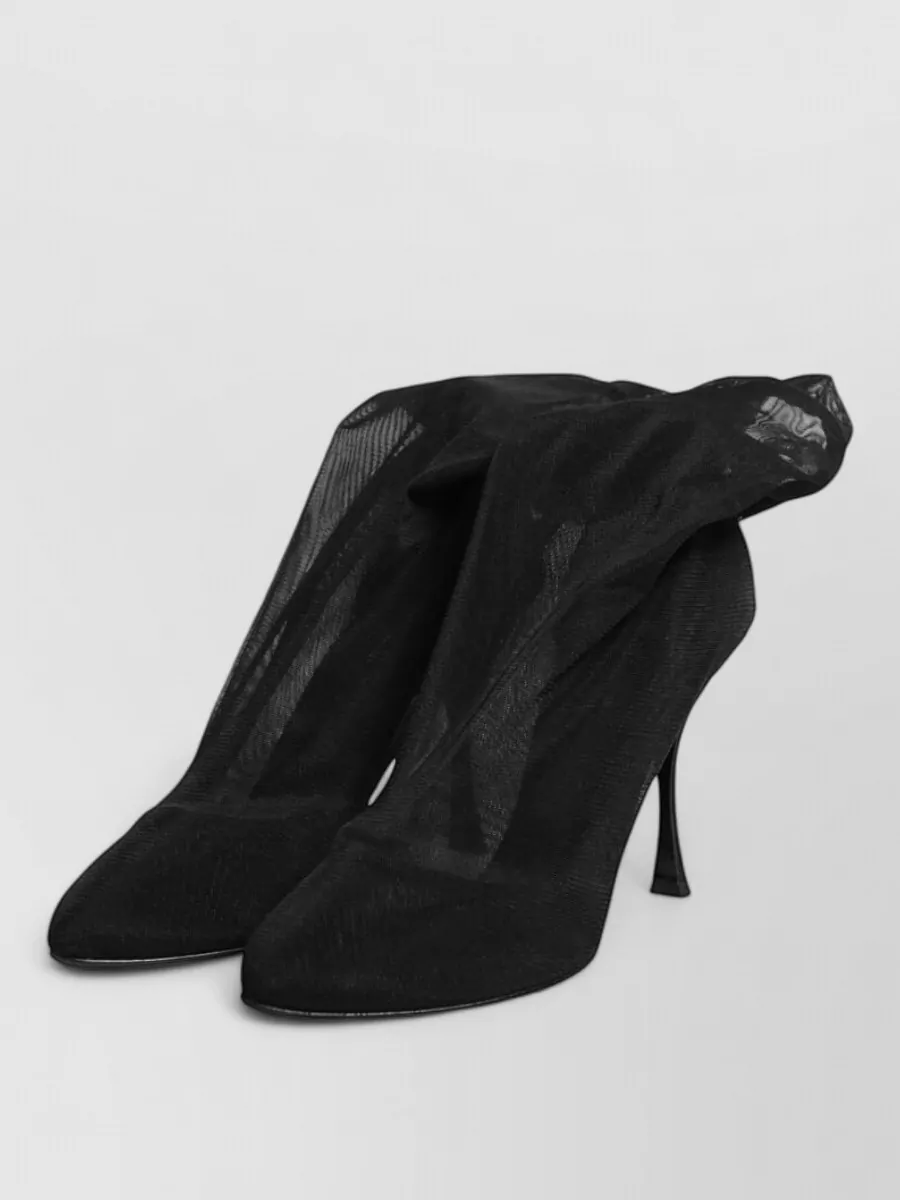 Dolce&Gabbana silk mesh sock pumps