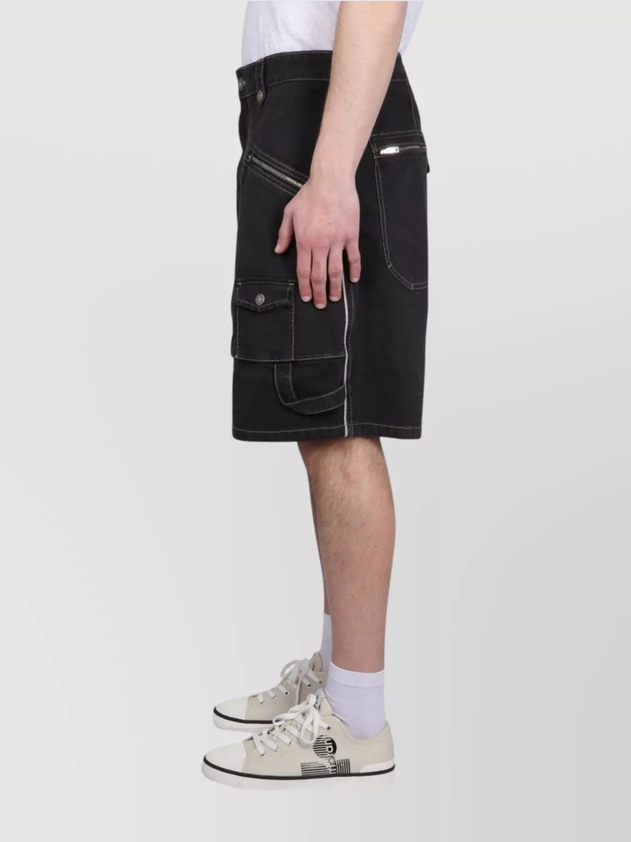 Isabel Marant Denim Bermuda Shorts Featuring Belt Loops
