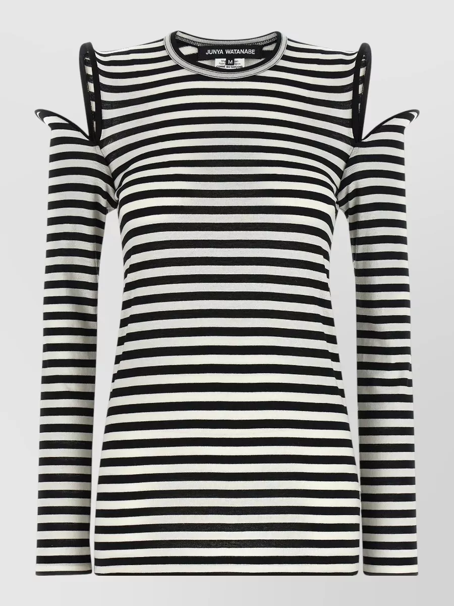 Junya Watanabe striped cutout long-sleeve t-shirt