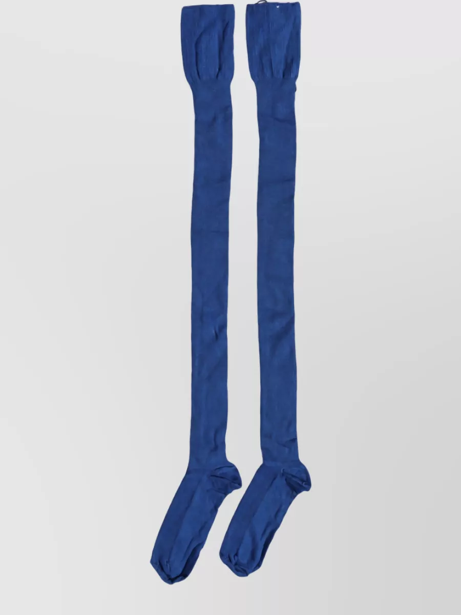 Dolce&Gabbana Viscose Knitted Thigh High Socks
