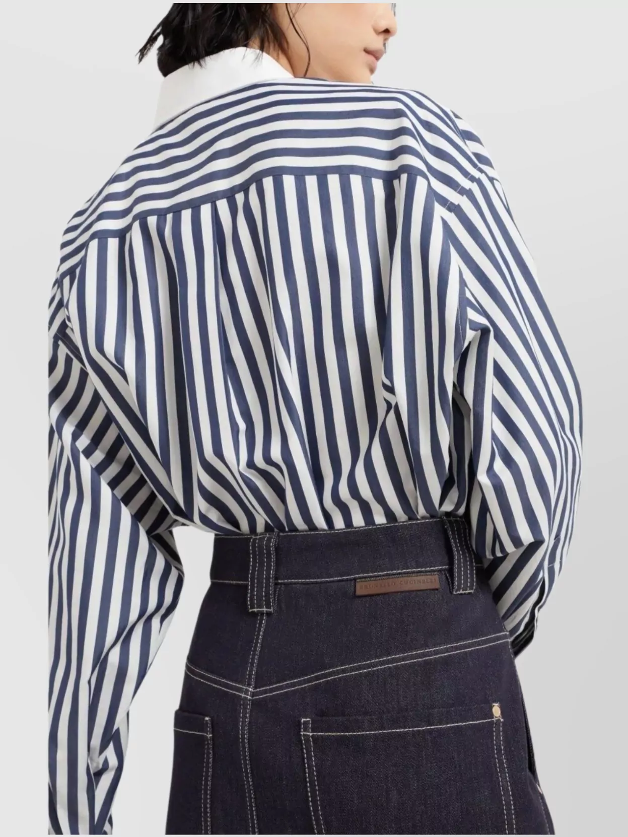 Brunello Cucinelli Denim Skirt With Belts And Pockets