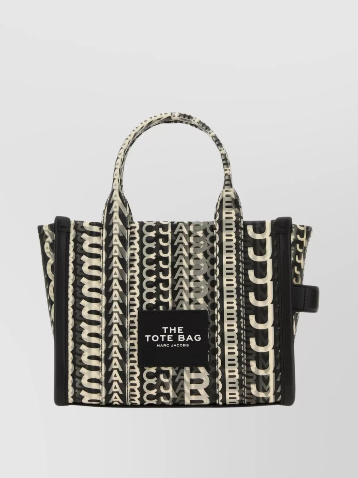 Shop Marc Jacobs Monogrammed Fabric Top Handle Tote With Detachable Strap
