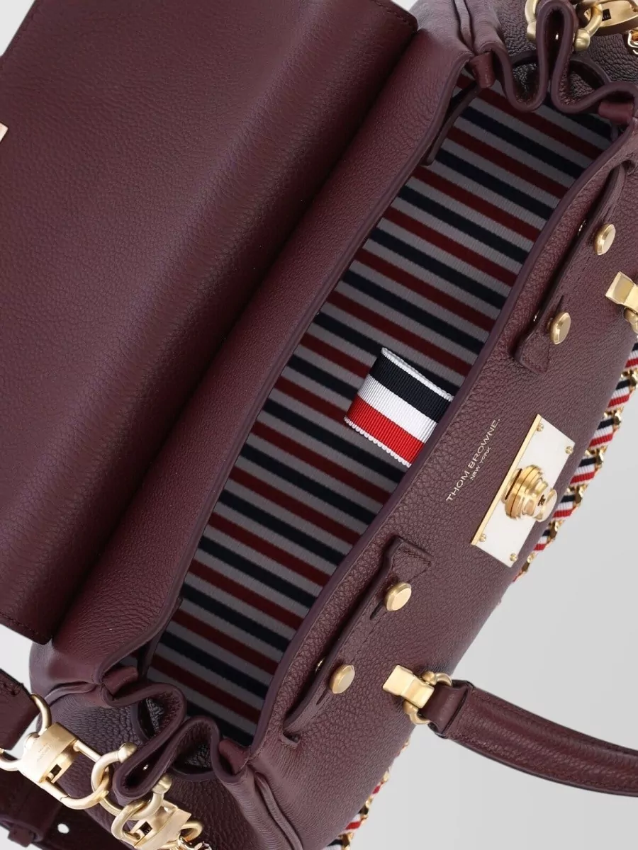 Thom Browne Leather Tote Bag