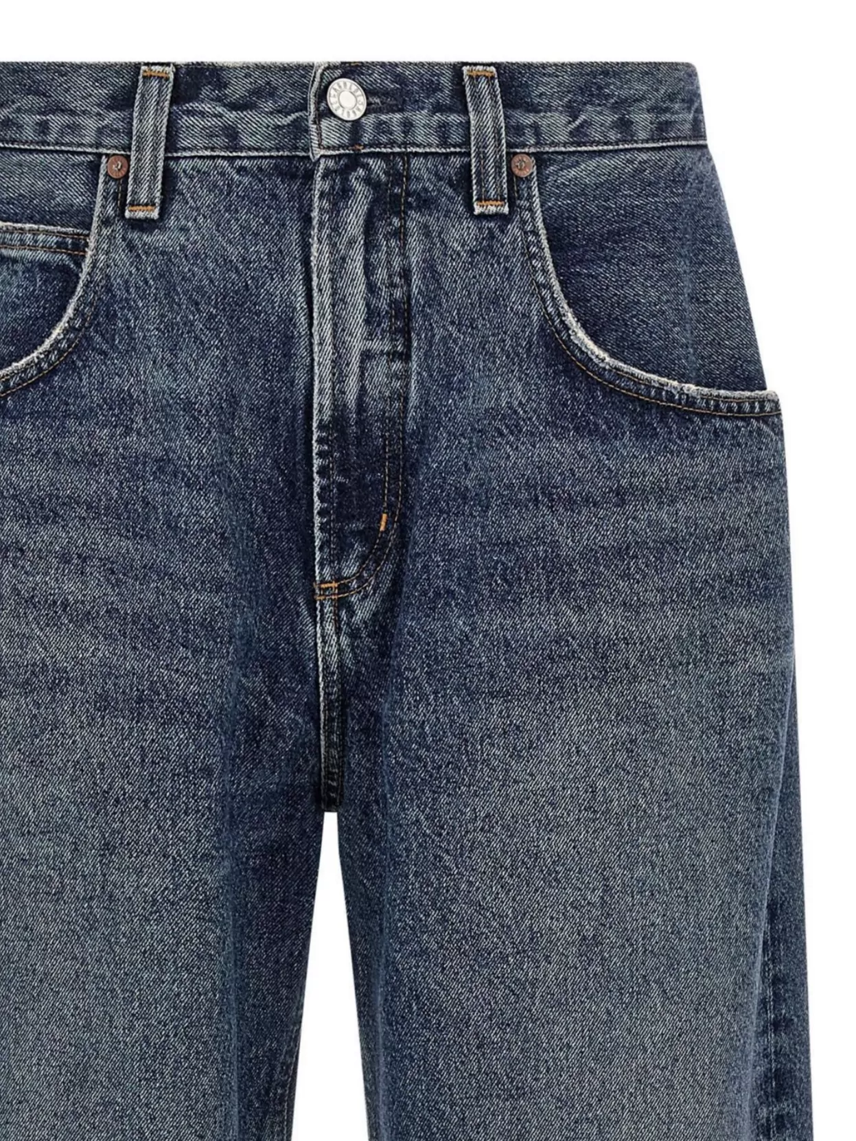 Agolde Denim Trousers Featuring Five-Pocket Design