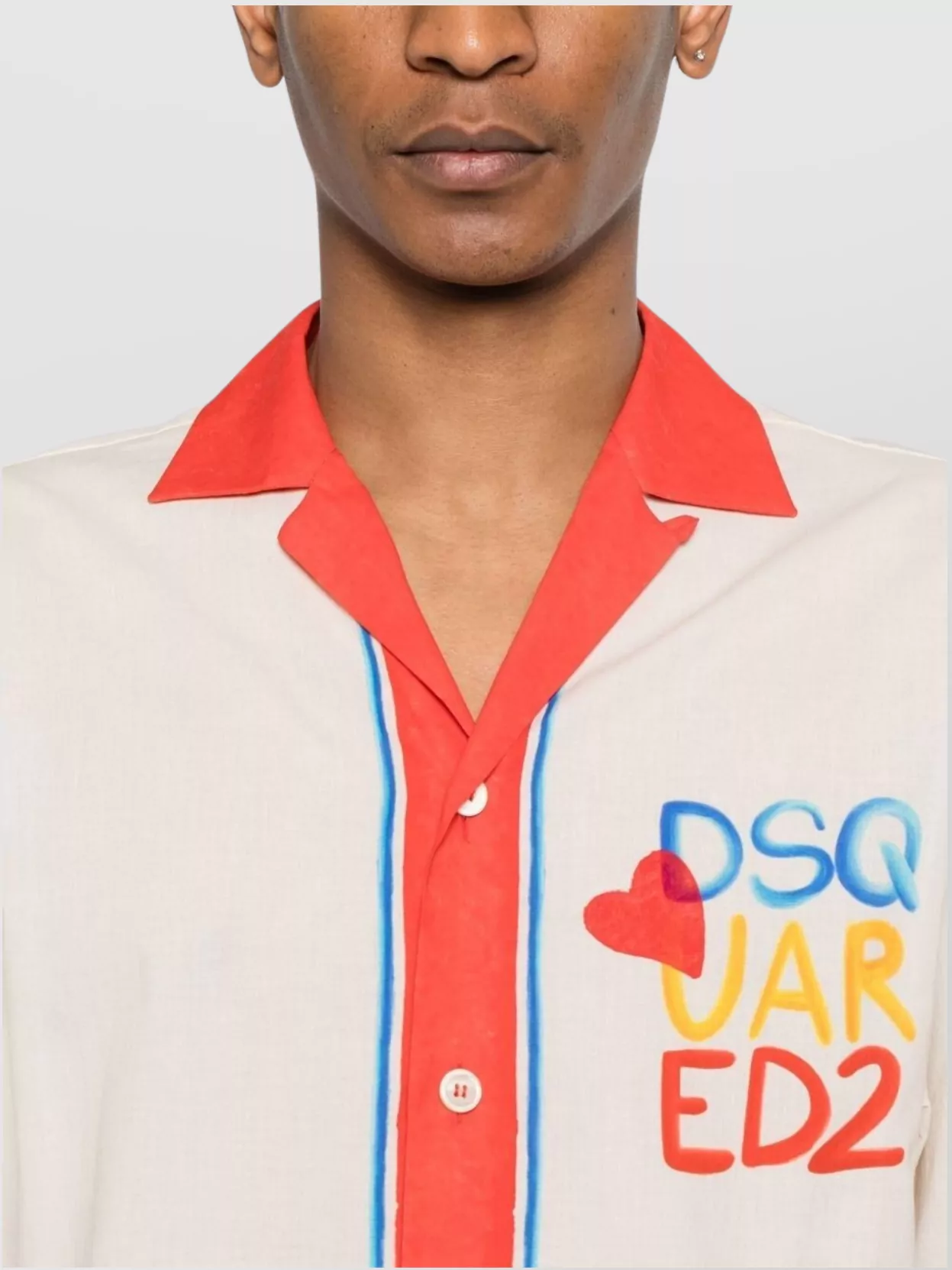 Dsquared2 Casual Shirt With Contrast Collar And Trim