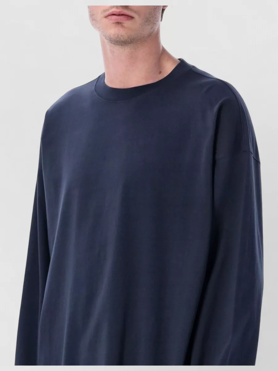 Dries Van Noten Long Sleeve Crew Neck Cotton T-Shirt
