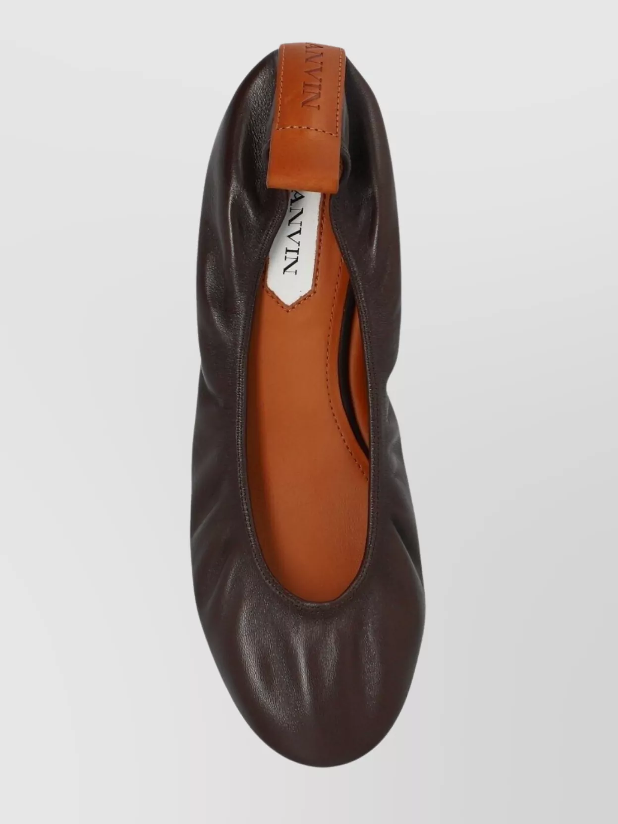 Lanvin Elasticated Leather Ballerina Shoes Round Toe