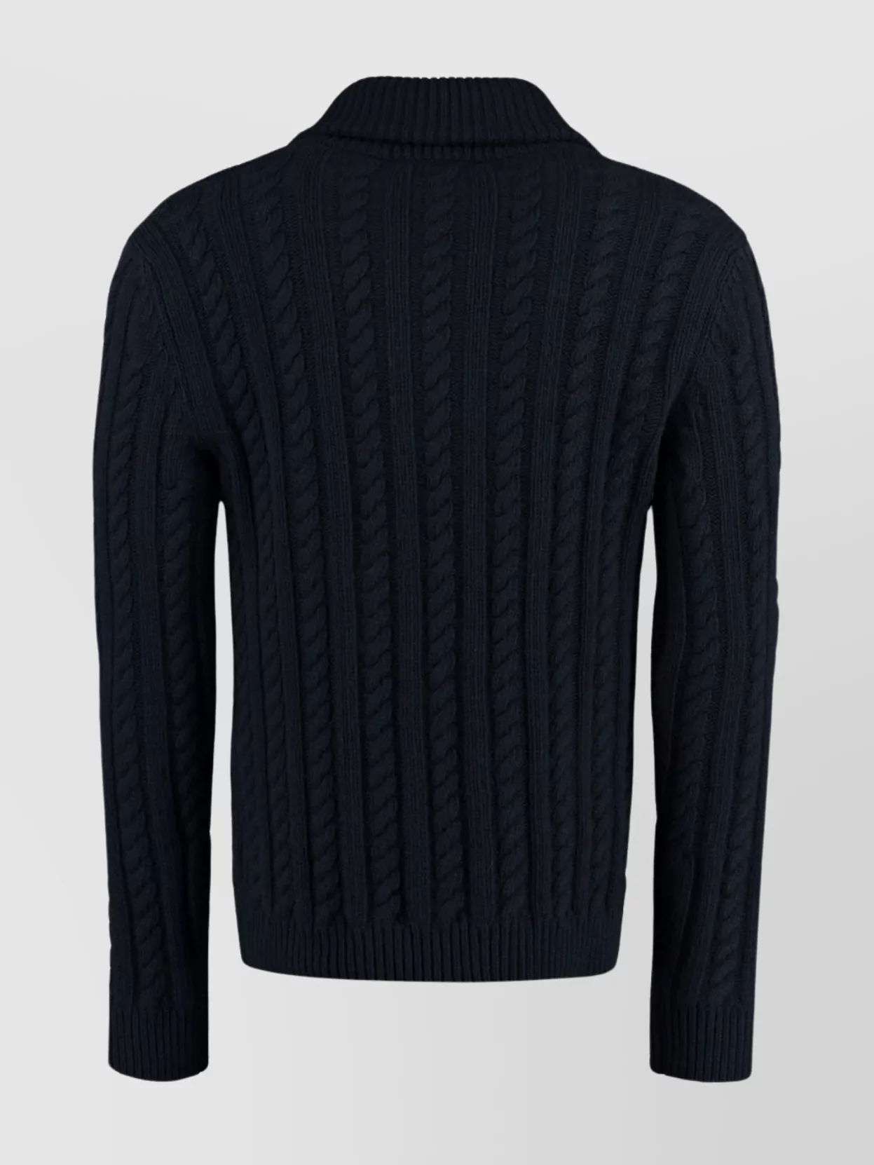 Valentino Cable Knit Shawl Collar Sweater