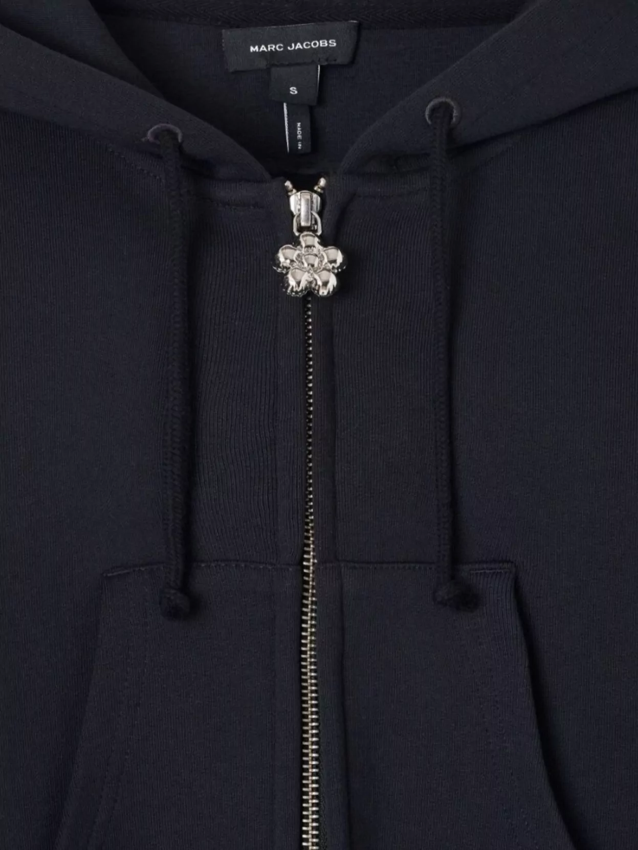 Marc Jacobs Cropped Cotton Hoodie Drawstring Hood