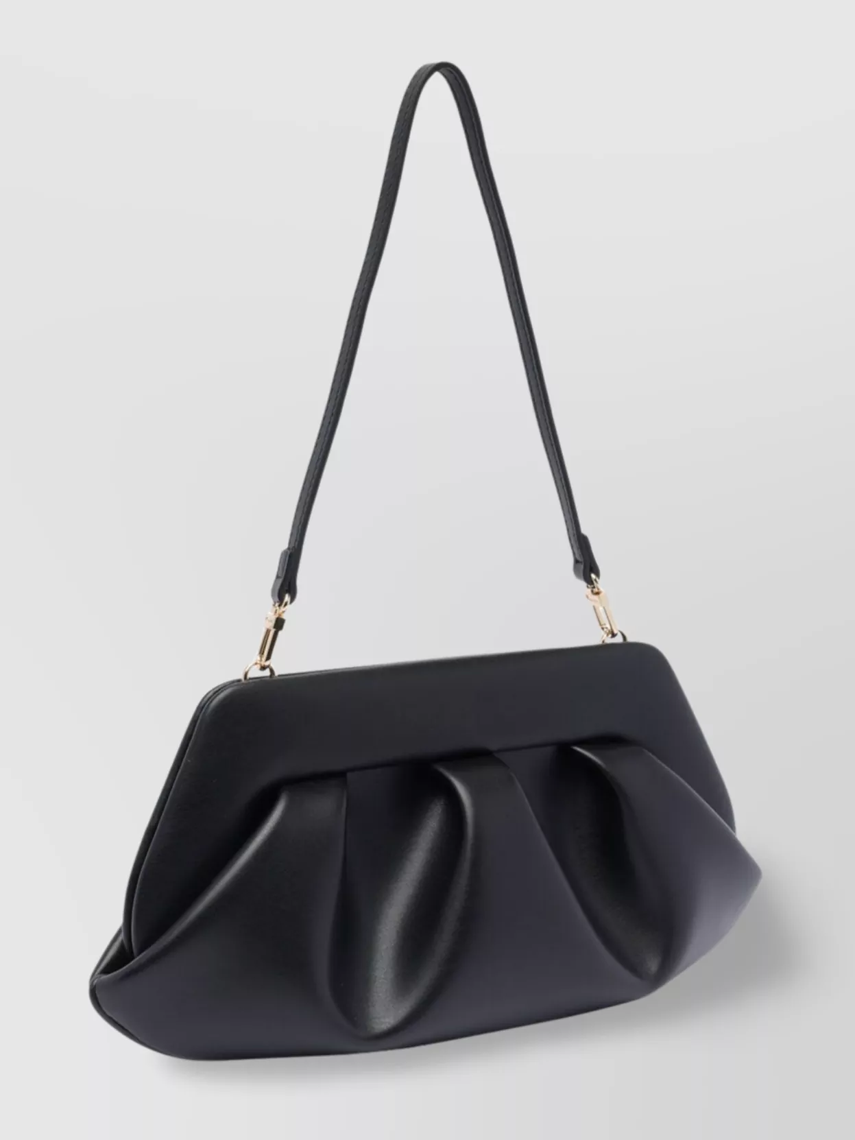 Themoirè Pleated Rectangular Shoulder Bag With Detachable Strap