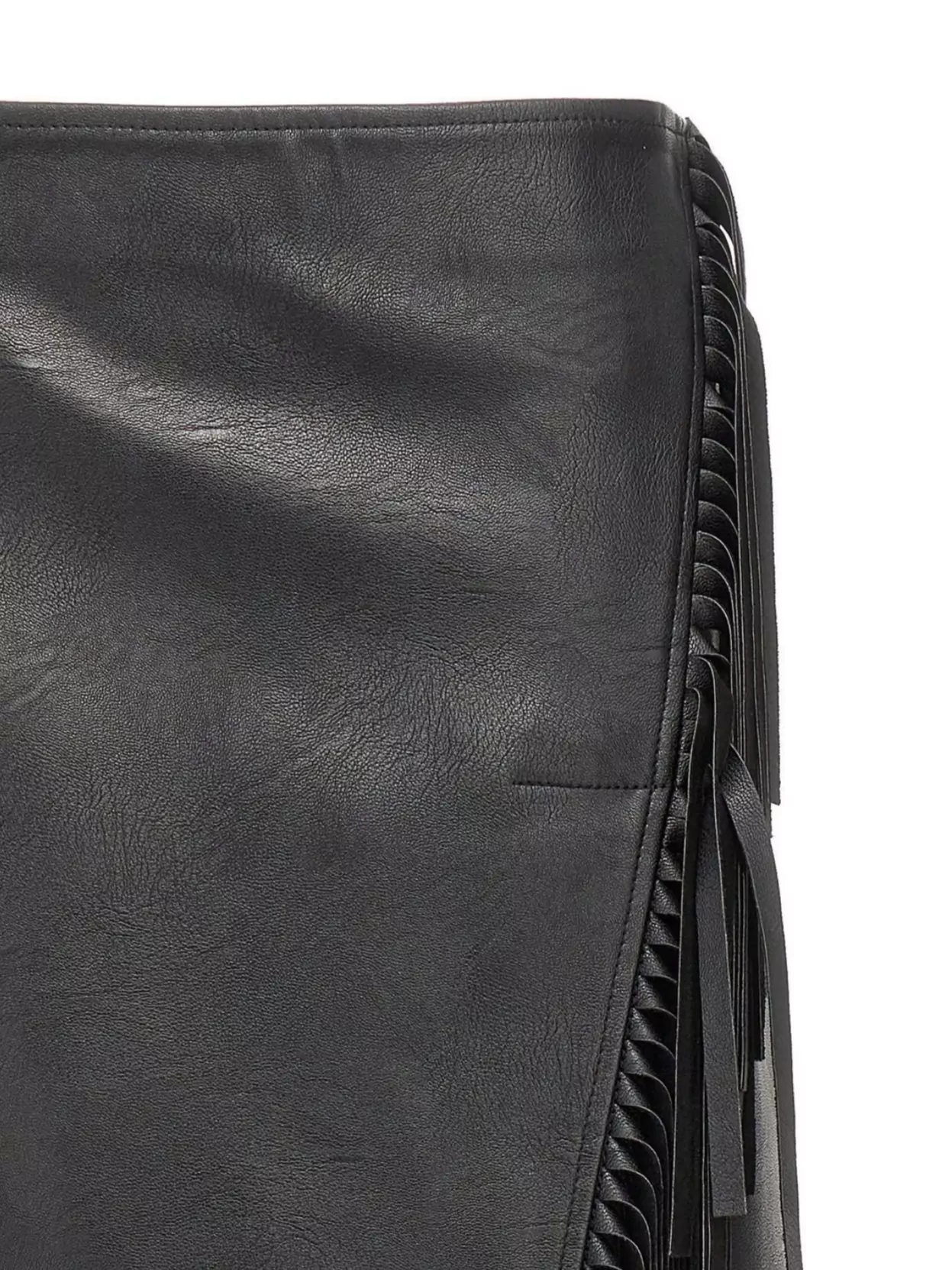 Stella Mccartney Fringed Alter Mat Skirt In Black