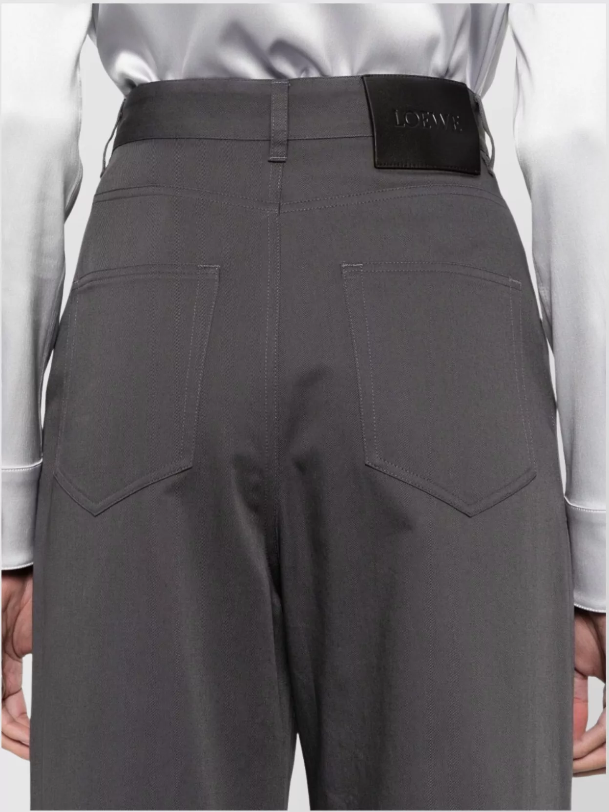 Loewe Women High-waisted Cotton Trousers