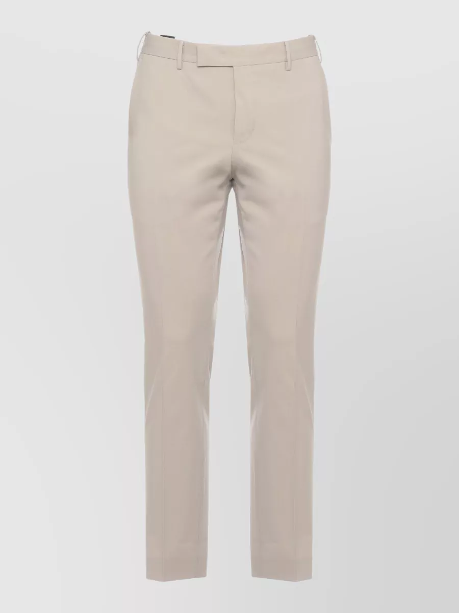 Pt Torino wool straight pants cropped belt loops