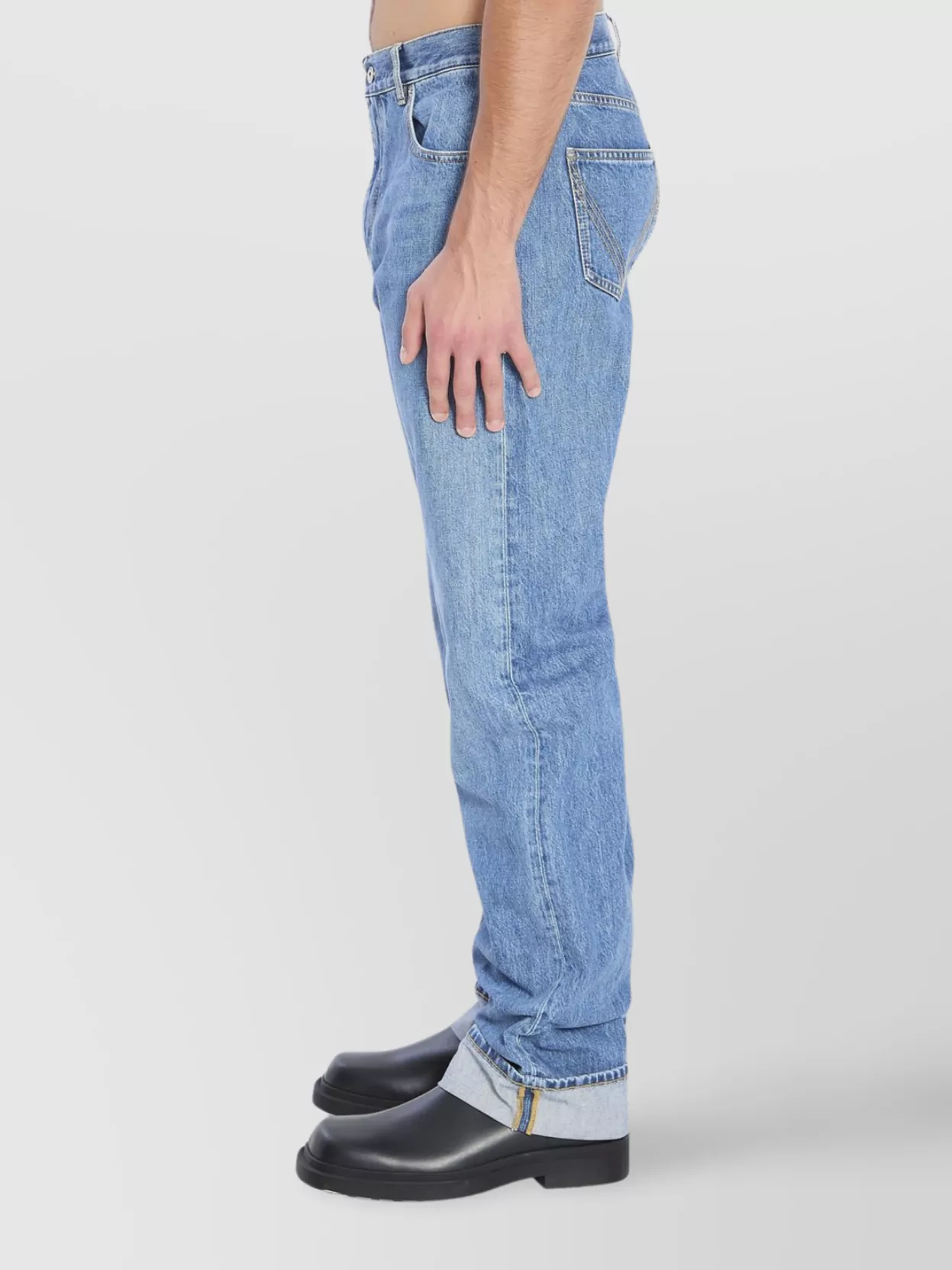Bottega Veneta Straight Jeans With Five Pockets And Belt Loops