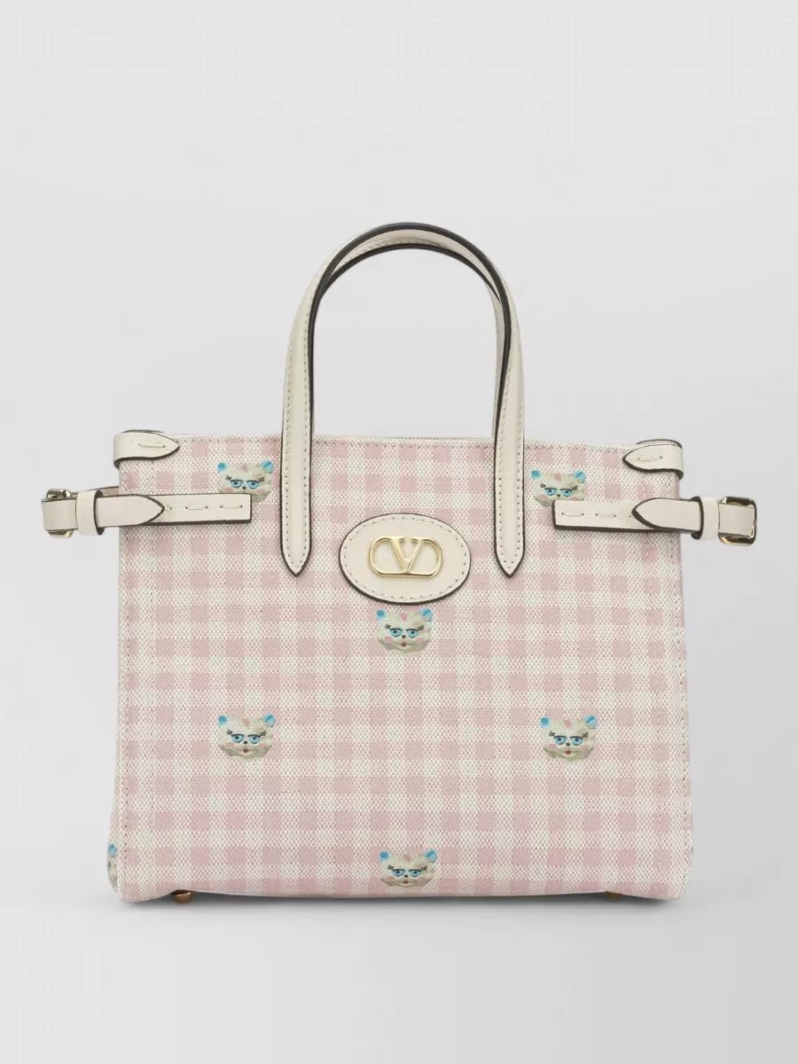 Valentino Garavani Antibes Small Cotton Linen Tote Bag