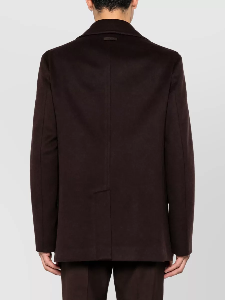Lardini Felted Double-Breasted Peacoat