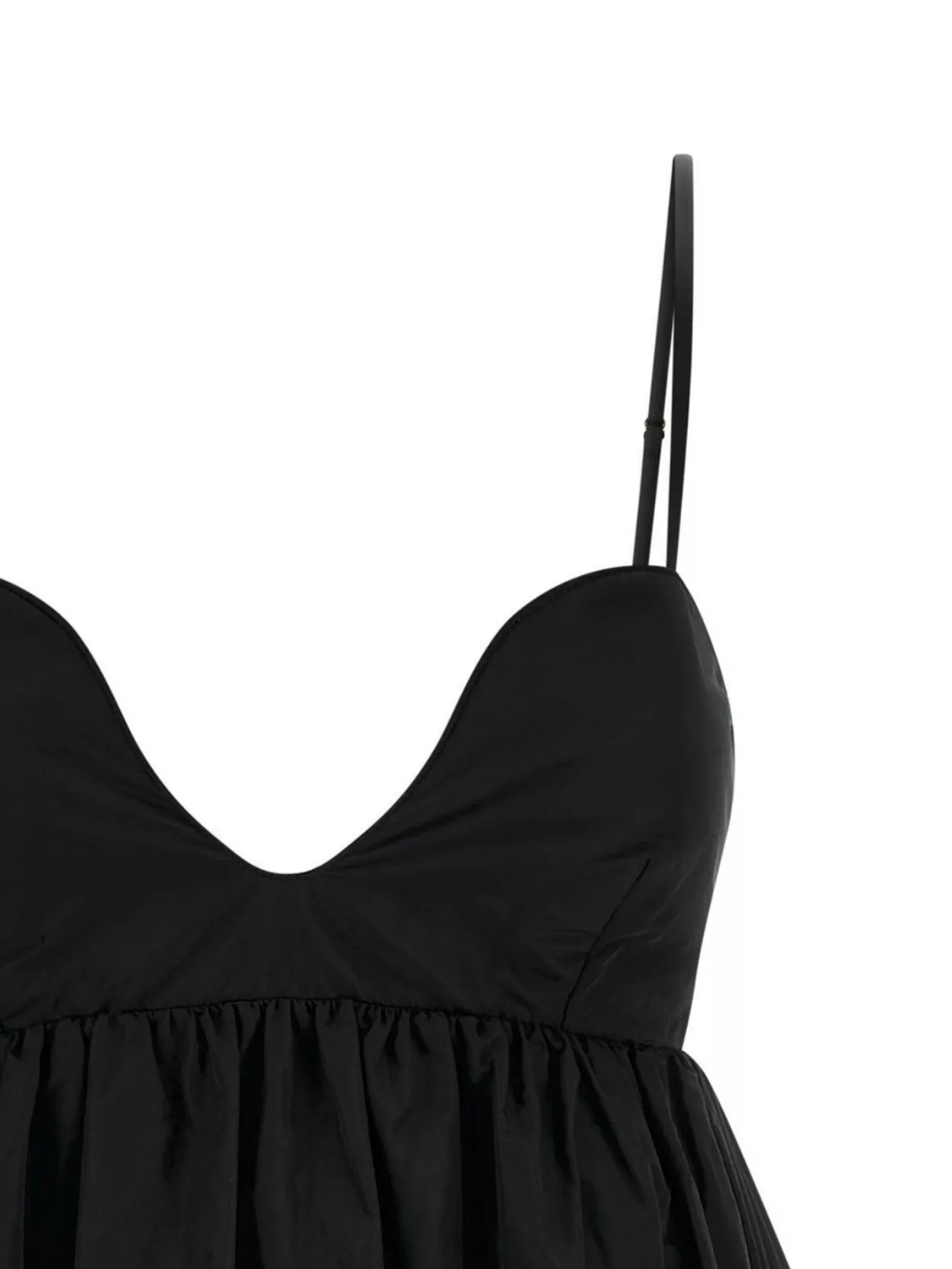 Pinko Spaghetti Strap Sweetheart Gathered Flare Dress In Black
