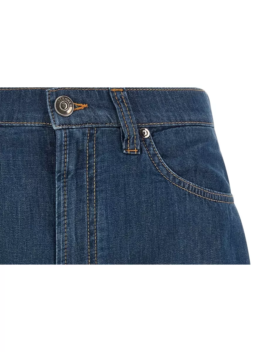 Versace High-Rise Denim Shorts