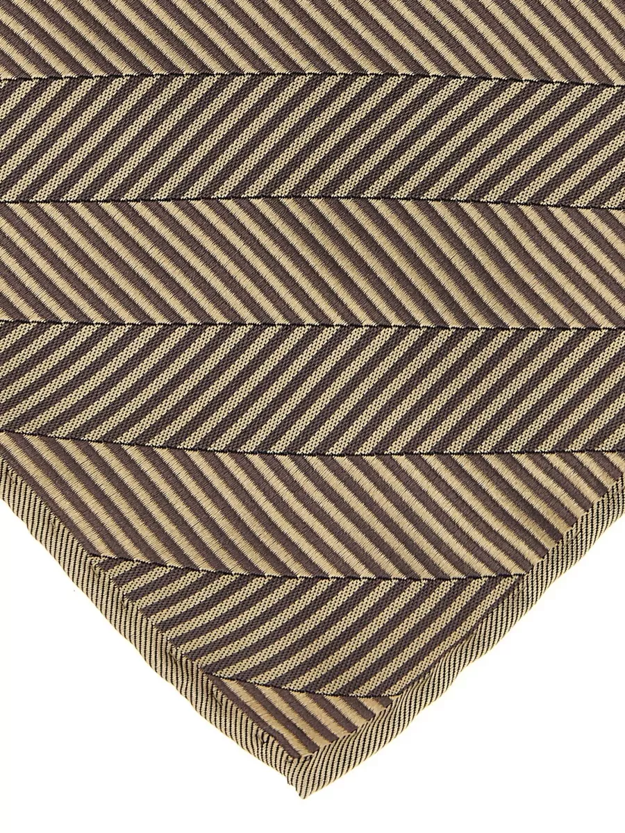 Brunello Cucinelli Silk Chevron-Print Pocket Square
