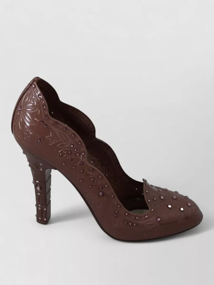 Dolce&Gabbana Floral Crystal-Embellished Pumps