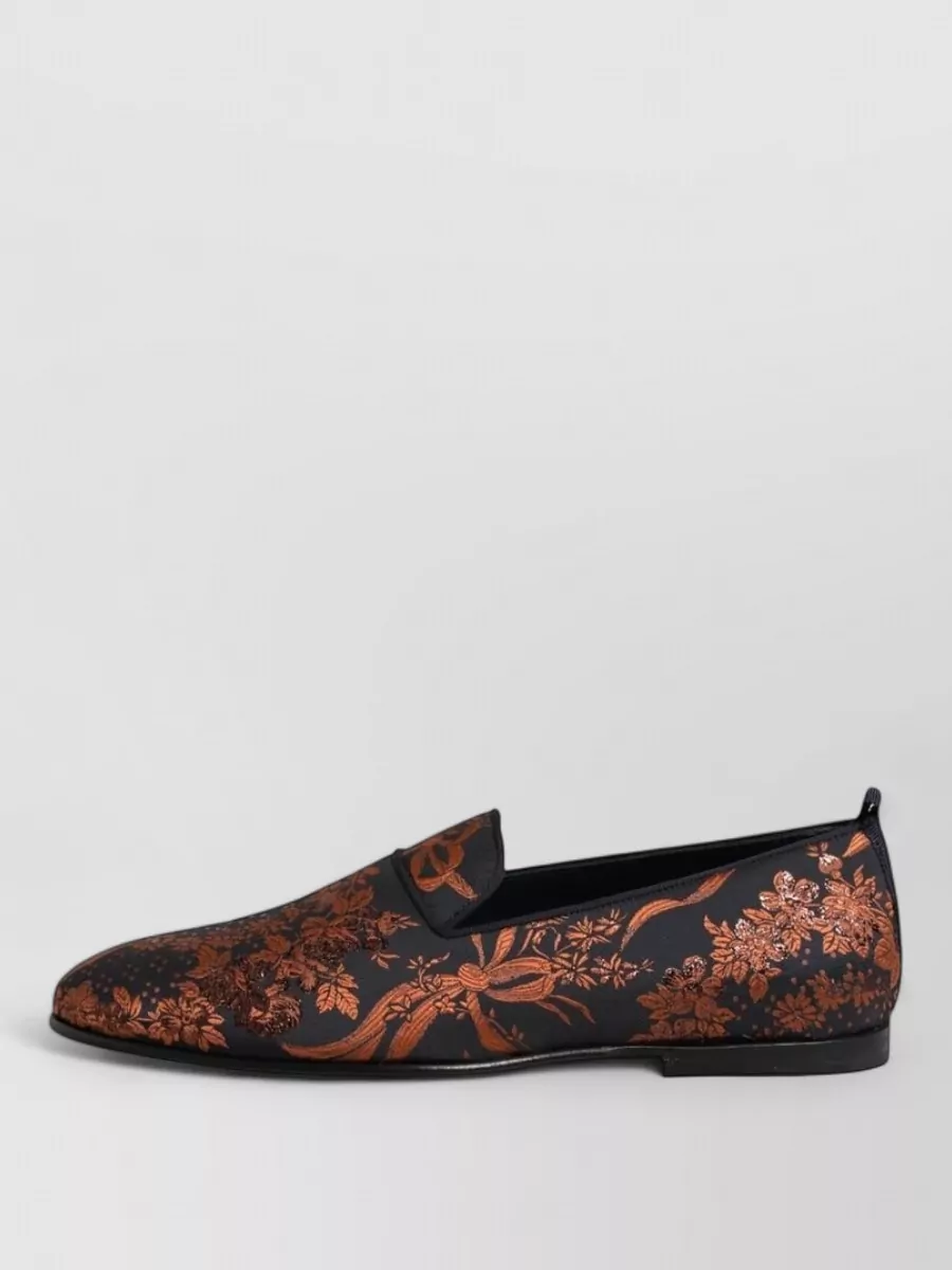Dolce&Gabbana Floral-Pattern Slip-On Loafers
