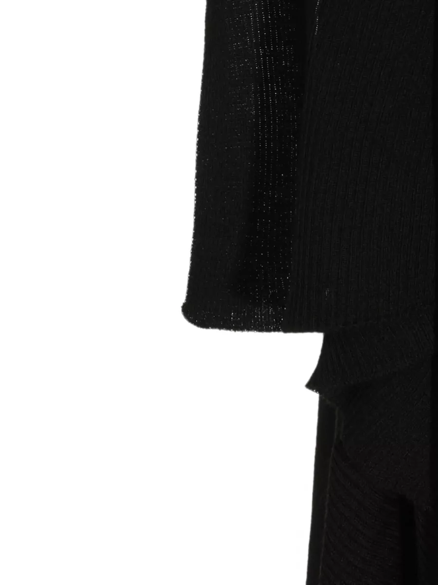 Rick Owens Virgin Wool Long Wrap Jacket
