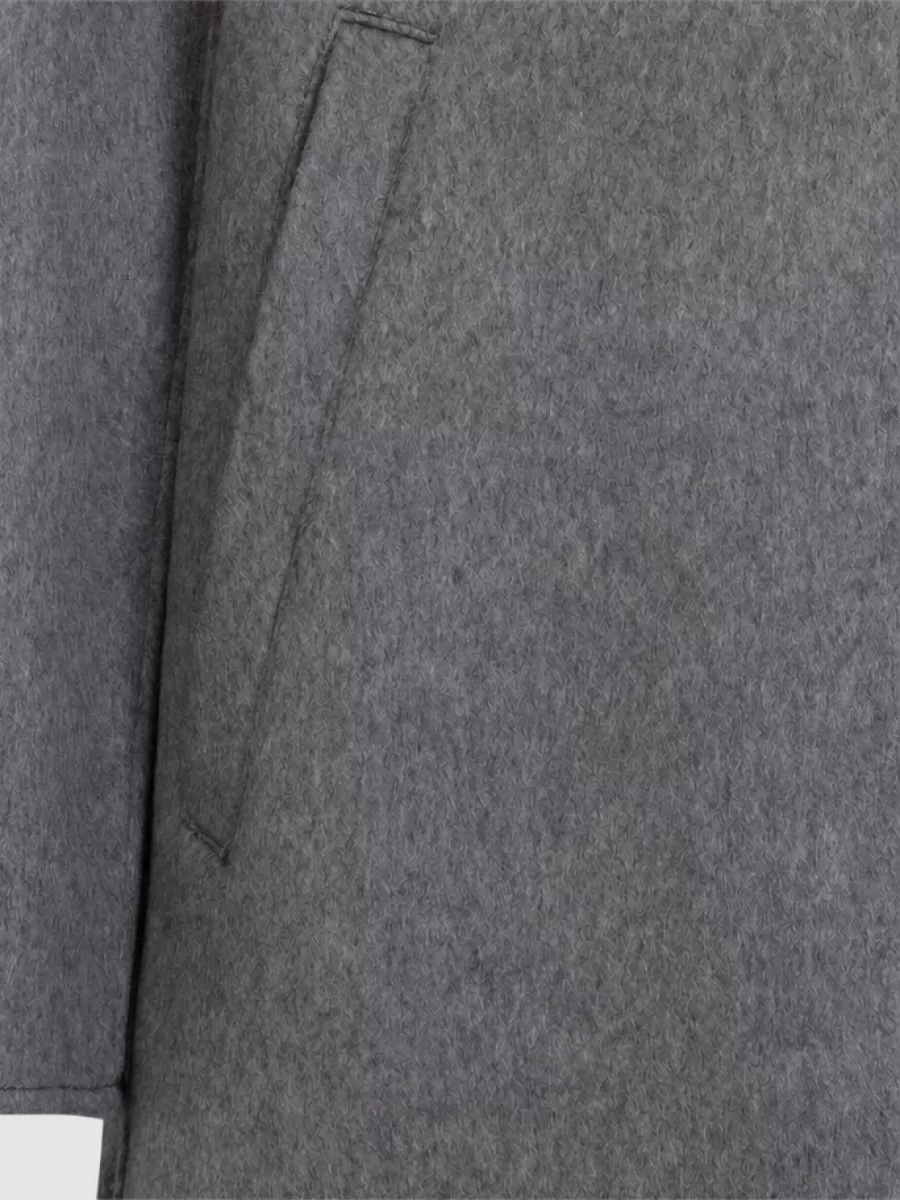 Ami Paris Cashmere Wool Single-Breasted Coat