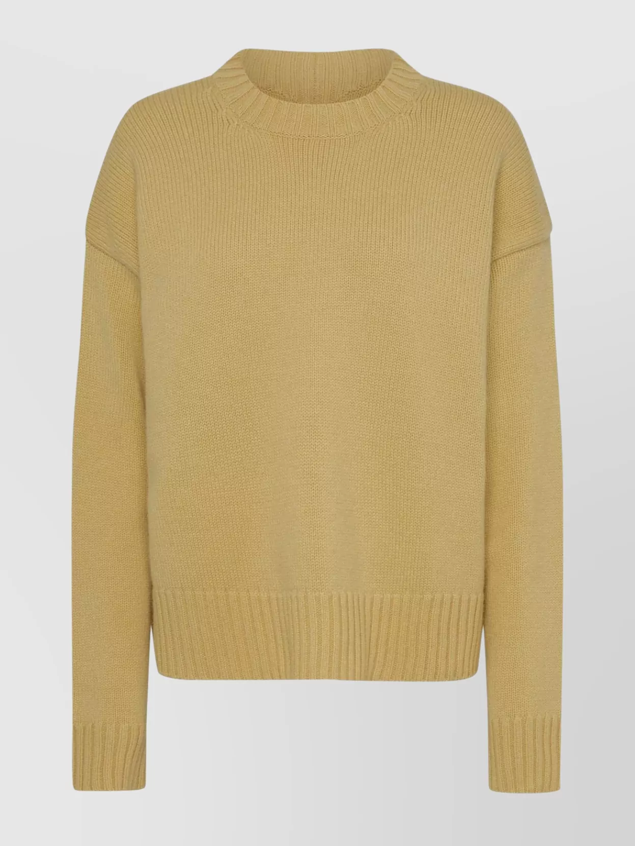 Shop Jil Sander Cashmere Sweater With Dropped Shoulders And Ribbed Finish