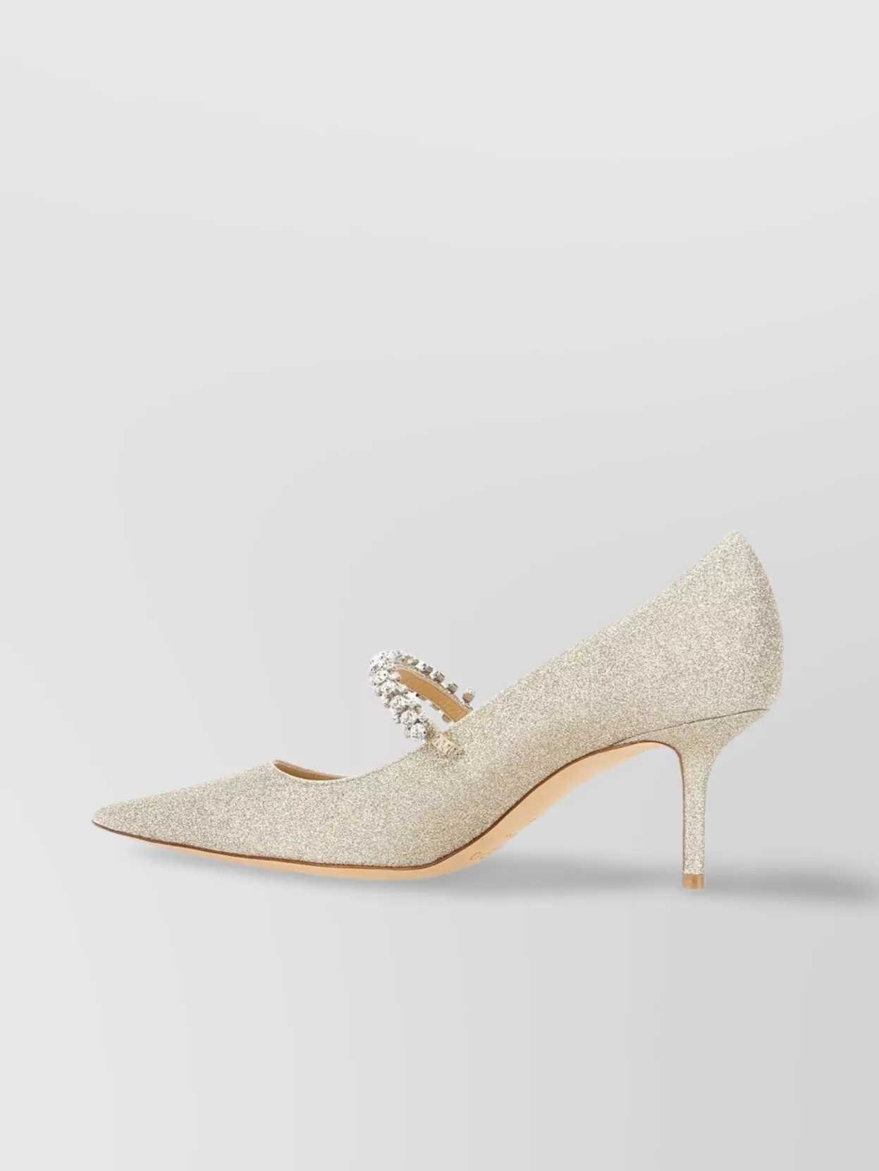 JIMMY CHOO SEQUIN STRAP PUMP RHINESTONE EMBELLISHMENT
