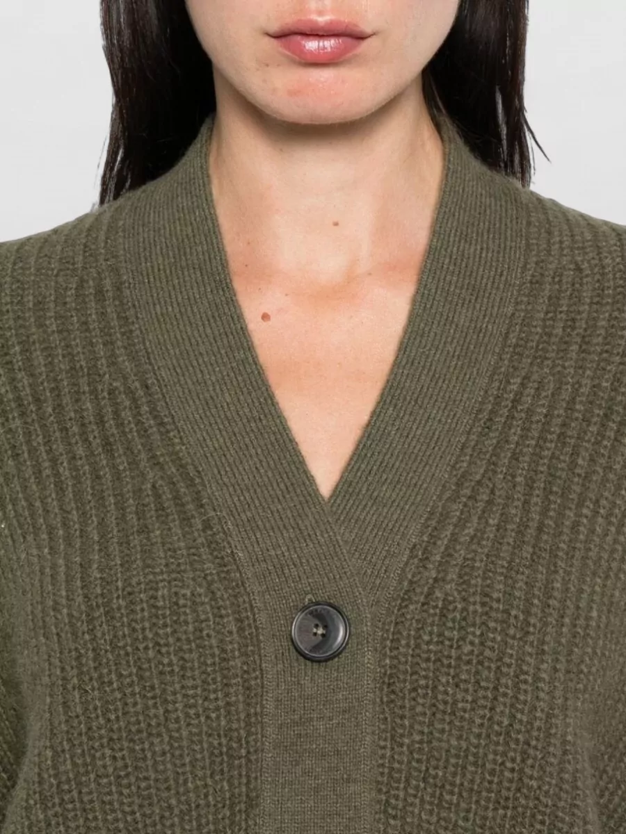 Closed Alpaca Wool Ribbed V-Neck Cardigan