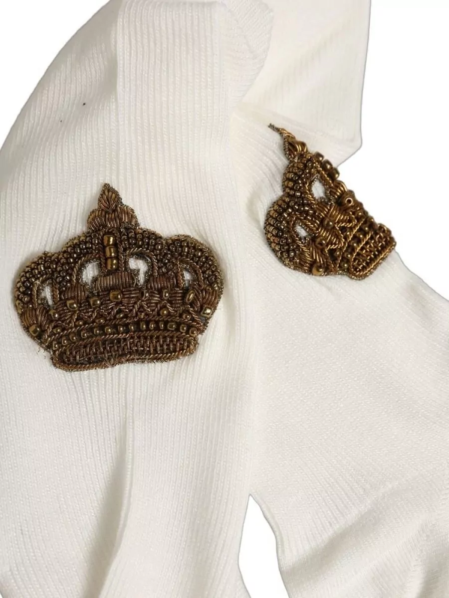 Dolce&Gabbana Crown Embroidery Knee High Socks