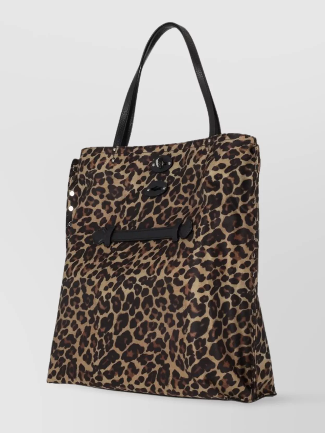 Zanellato Leopard Print Shoulder Bag With Front Zip