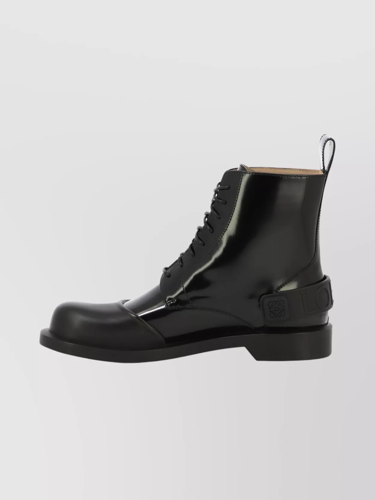 Loewe Lace-Up Boots With Pull Tab And Round Toe