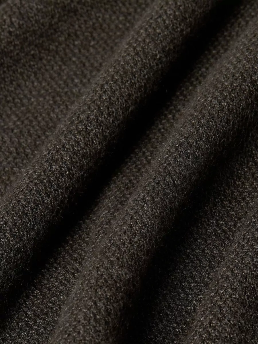 Zegna Cashmere Silk Micro Jacquard Zip Cardigan