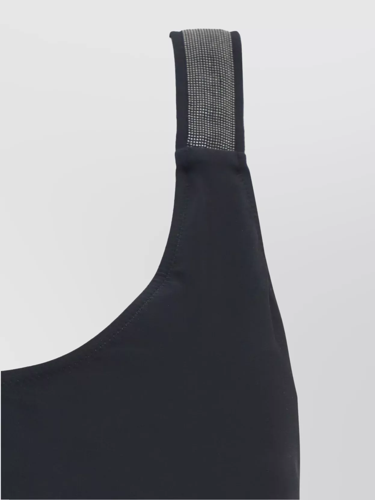 Brunello Cucinelli Backless One-piece Swimsuit With Diamond Cut Straps In Black
