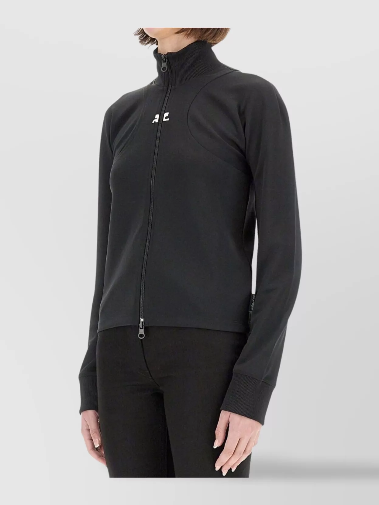 Shop Courrèges Scuba Jacket High Collar