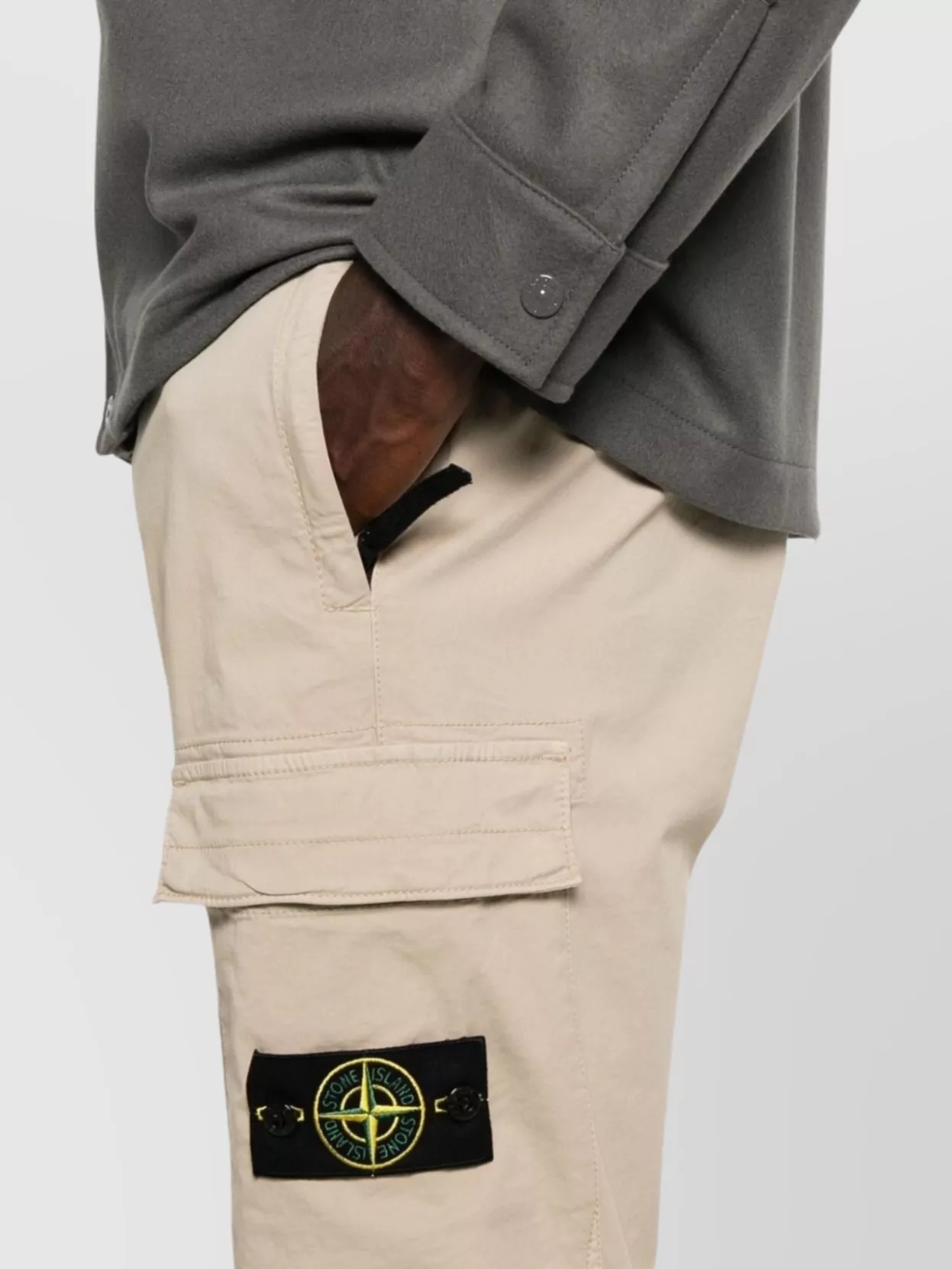 Stone Island Cargo Trousers With Belt Loops And Pockets