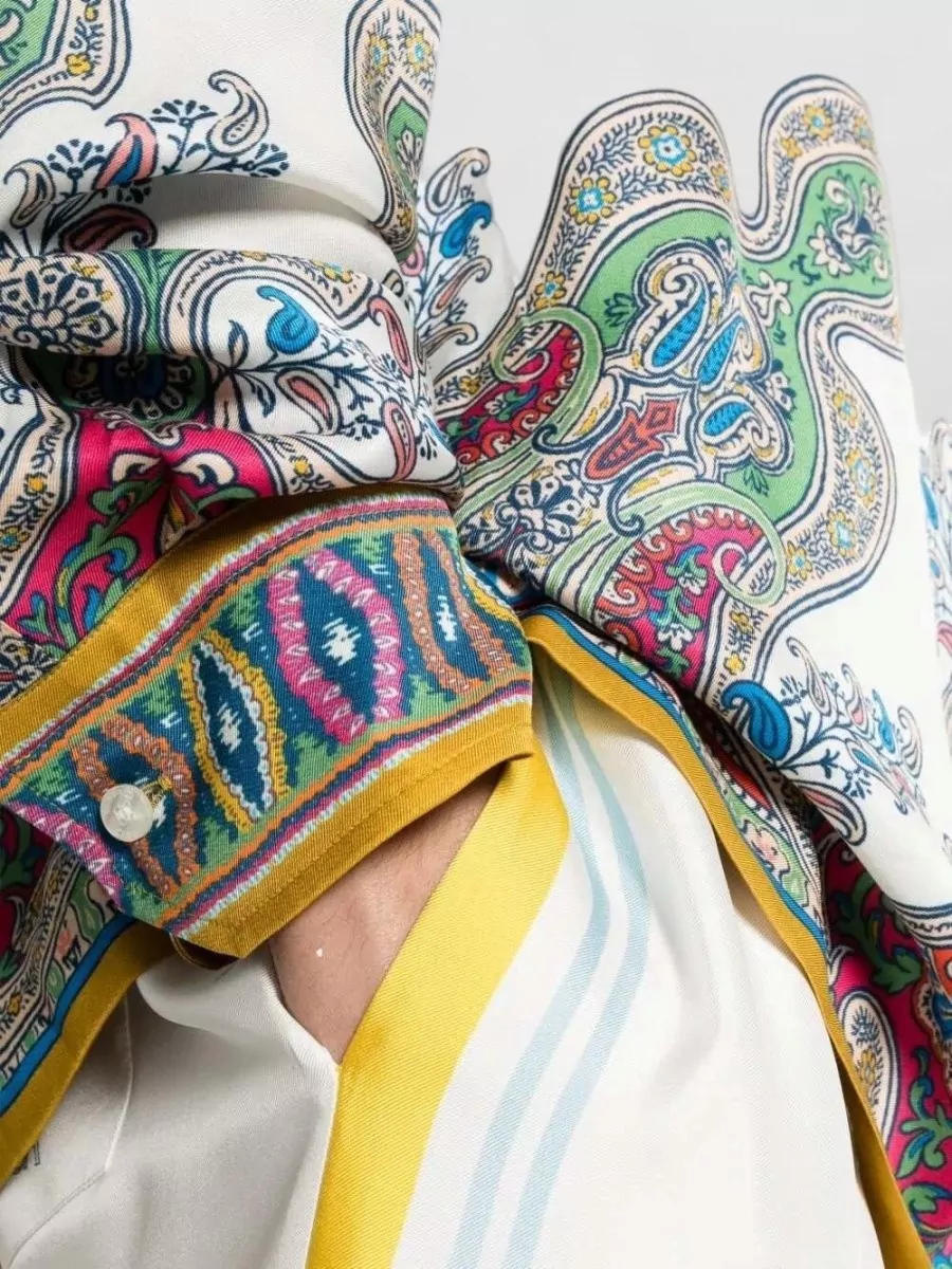 Etro Paisley-Print Long-Sleeve Shirt