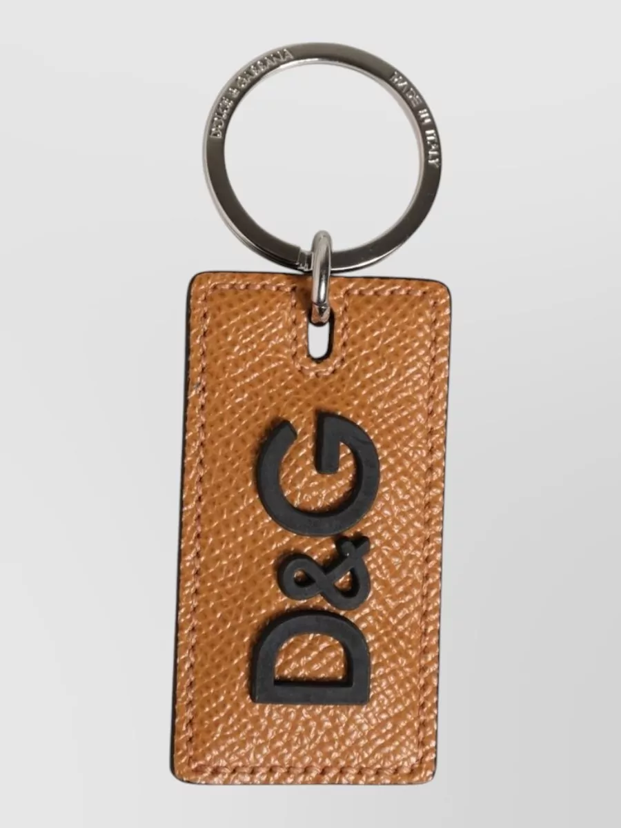 Dolce&Gabbana leather logo keyring