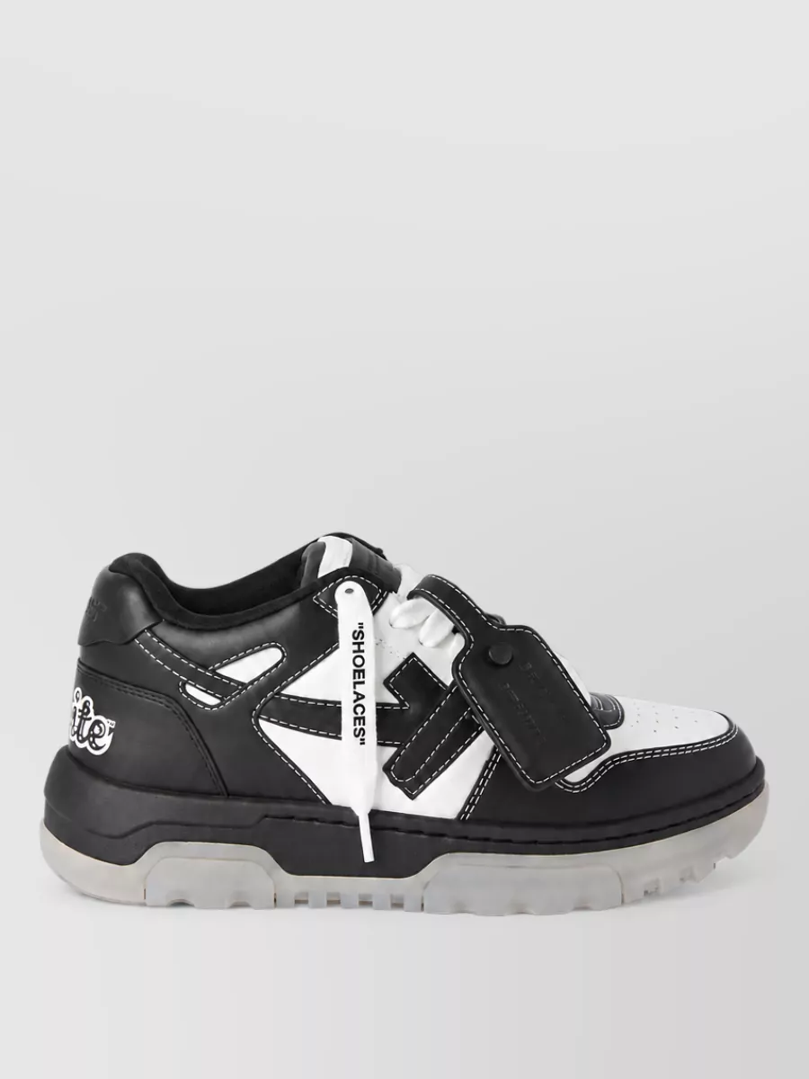 Off-White Leather Low-Top Sneakers