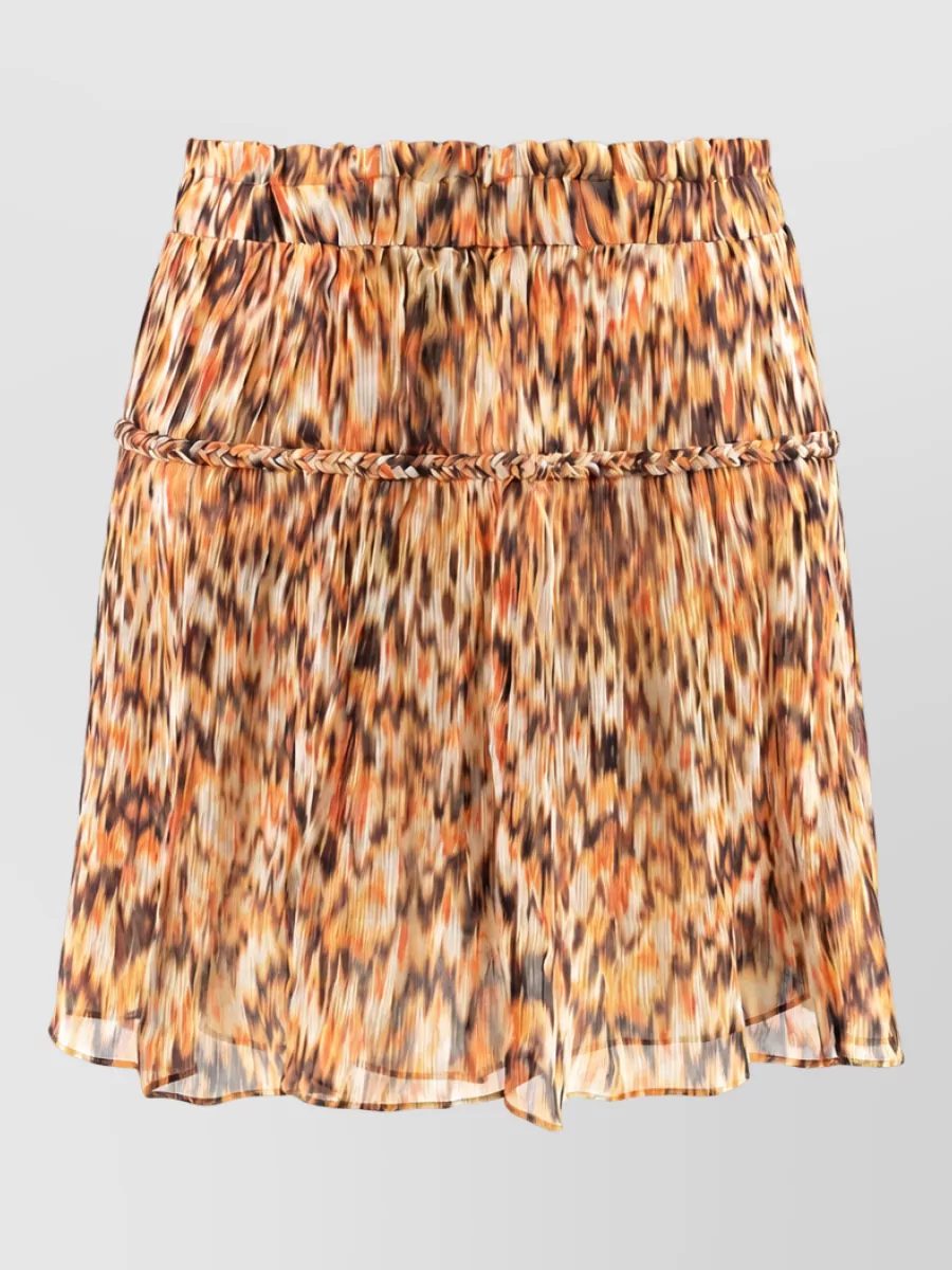 Isabel Marant silk printed pleated skirt