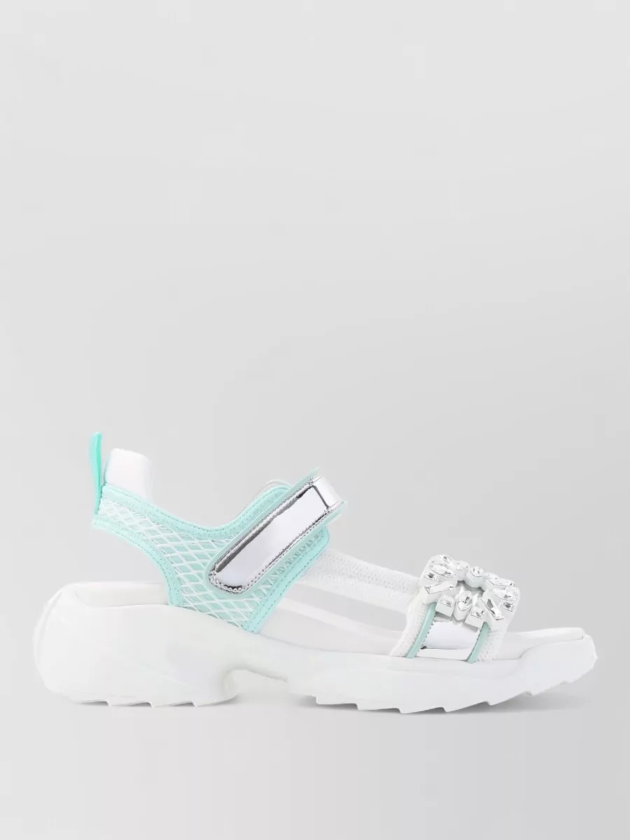 Roger Vivier leather crystal-embellished sandals