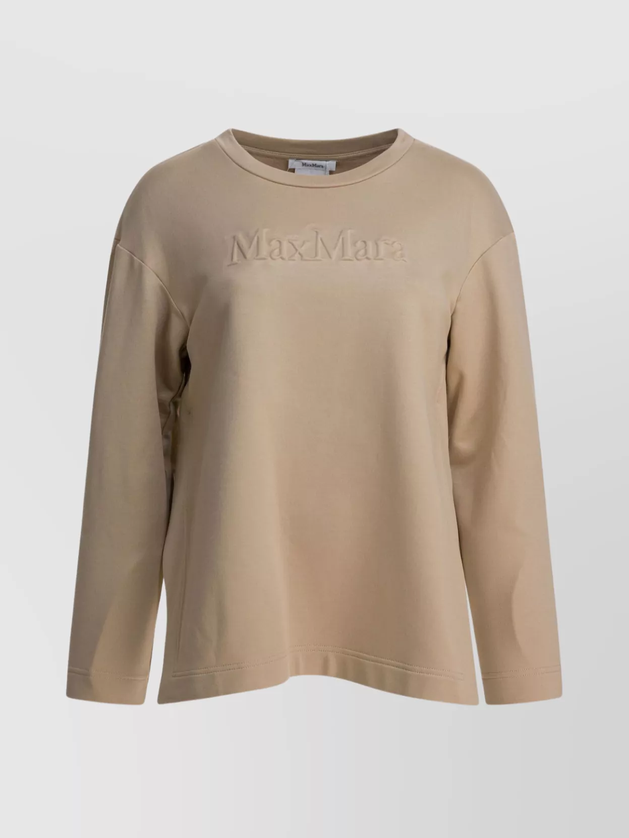 Max Mara Silk And Cotton Blend Berma Sweatshirt In Neutral