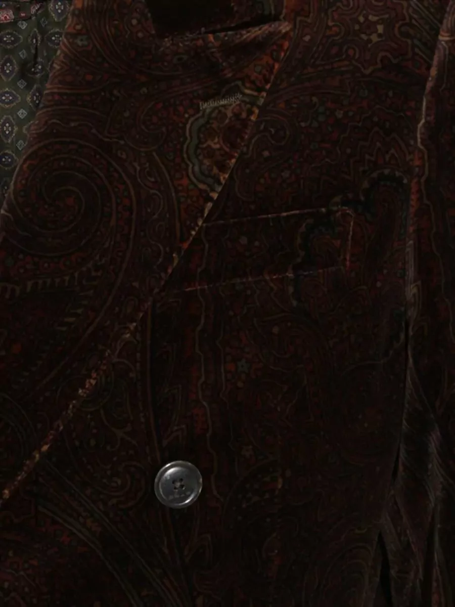 Etro Velvet Patterned Single-Breasted Jacket