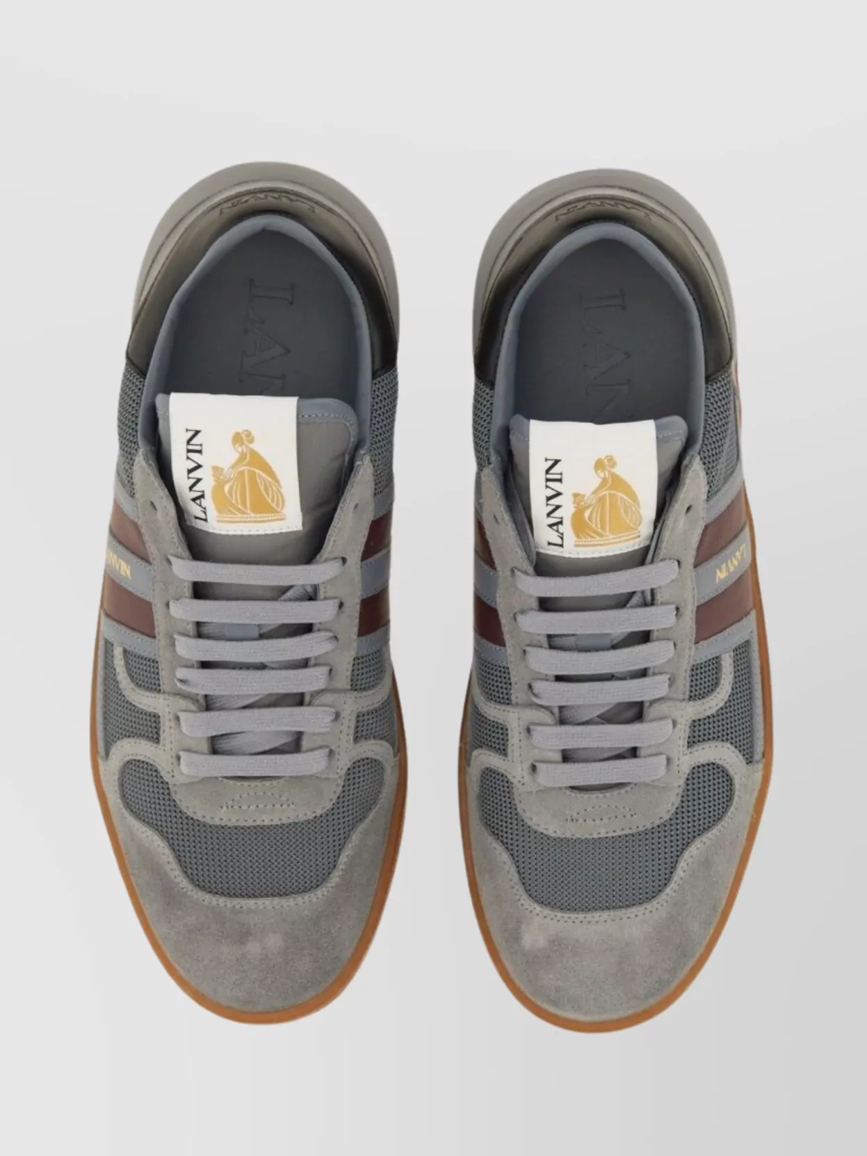 Lanvin Mesh Suede Nappa Leather Sneaker