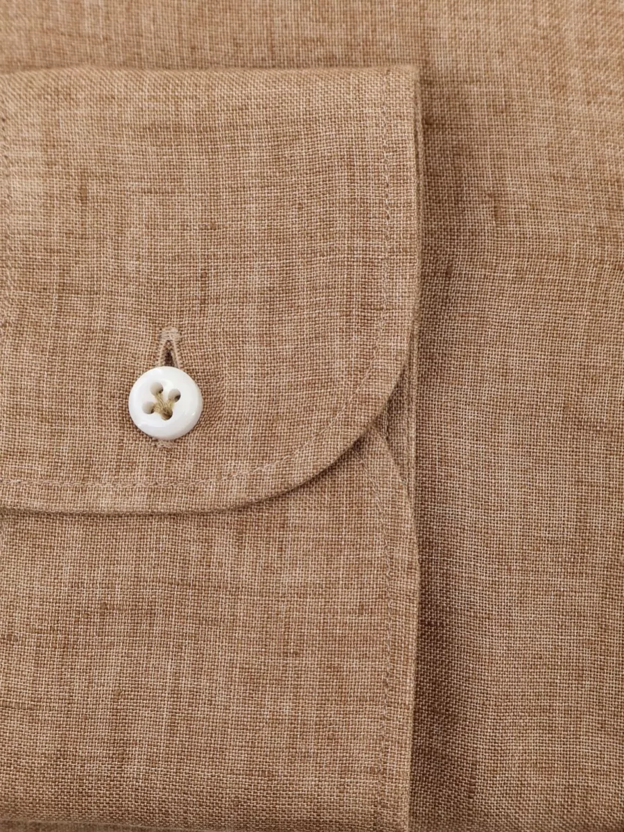 Boss Linen Slim-Fit Long-Sleeve Shirt