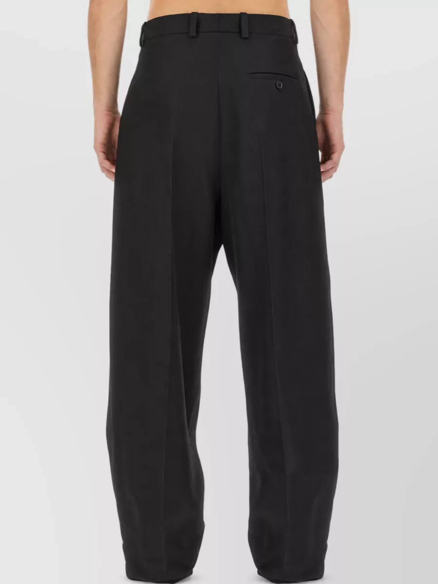 Balenciaga Wool Oversized Wide-Leg Trousers