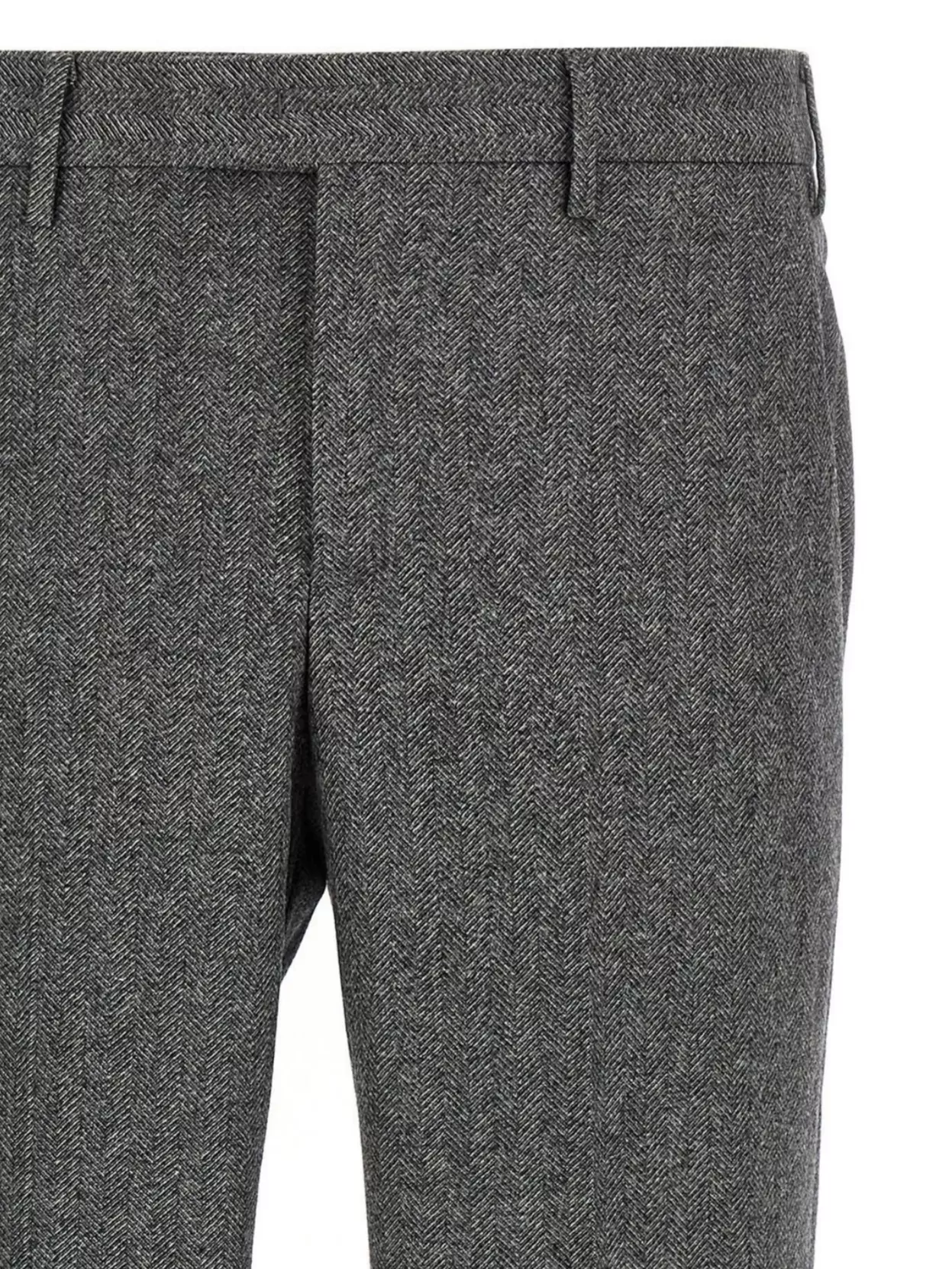 Pt Torino Lightly Stretch Brushed Cashmere Blend Wool Pants With Master Fit In Gray